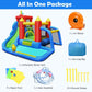Inflatable Bounce House Splash Pool with Water Climb Slide Blower included Free