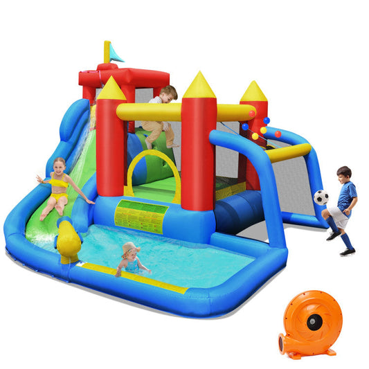 Inflatable Bounce House Splash Pool with Water Climb Slide Blower included Free