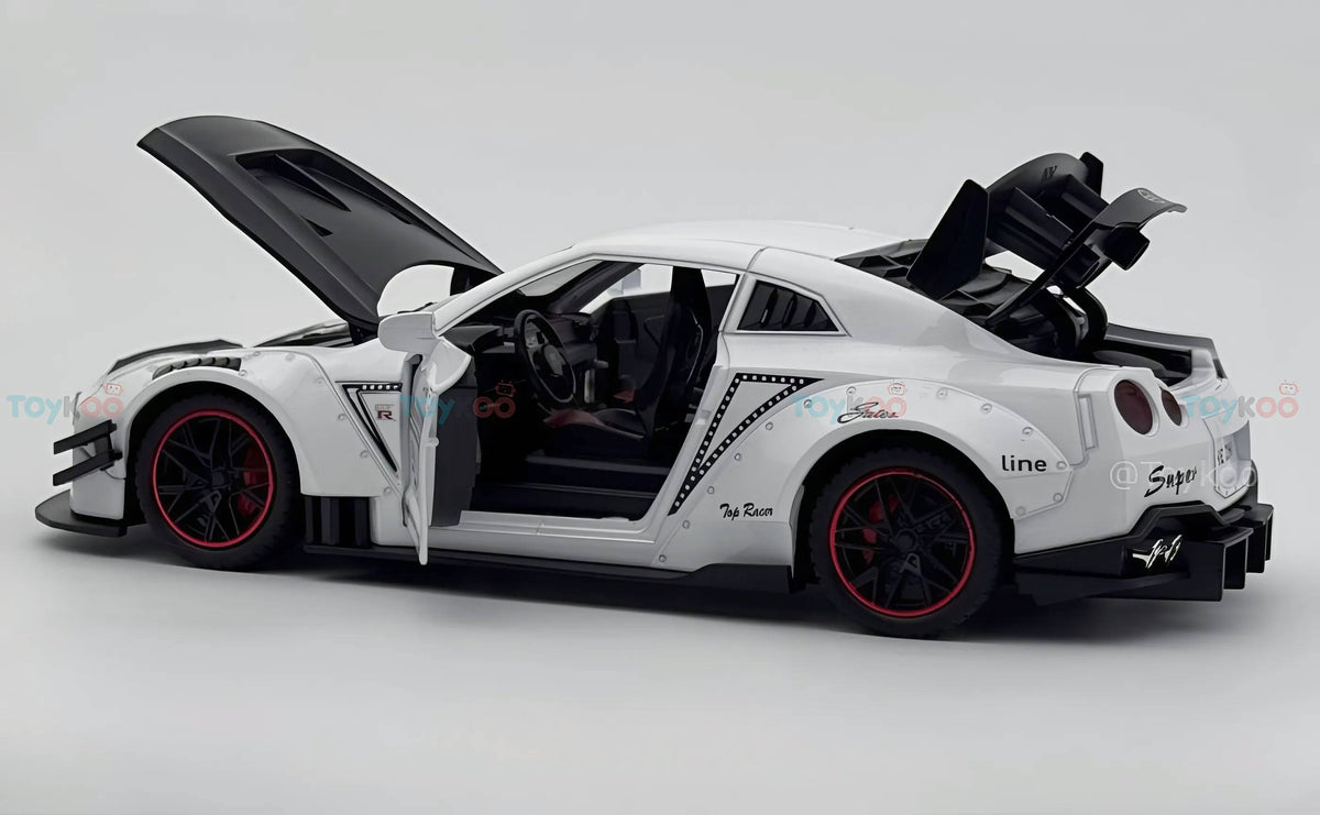 Nissan GTR-R R35 Schafer 1:18 diecast scale model miniature car - Big Size | Assorted Colors